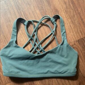 Lululemon Free To Be Sports Bra 8 Green Yoga Run